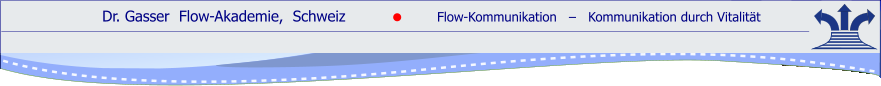 Dr. Gasser  Flow-Akademie,  Schweiz               Flow-Kommunikation   ‒   Kommunikation durch Vitalität    ●