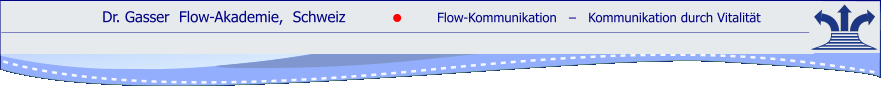 Dr. Gasser  Flow-Akademie,  Schweiz               Flow-Kommunikation   ‒   Kommunikation durch Vitalität    ●