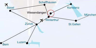 Zürich Winterthur Luzern Basel St.Gallen Konstanz Schaffhausen München Wiesendangen Bern